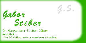 gabor stiber business card